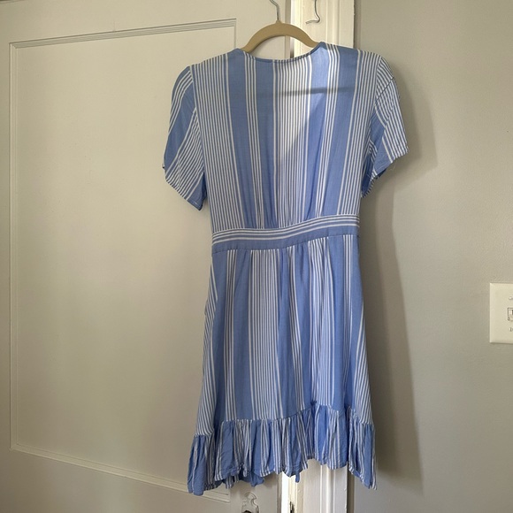 wrap dress blue and white stripe - Picture 5 of 5
